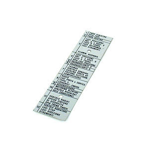 15020B - PLATE FUSE I.D. ITALIAN - not available